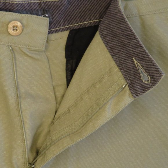 O'Neill* Men's Multipocketed 1.5" Belt Loop‎ Flat Front Olive Green Shorts~ 38W - Picture 5 of 13